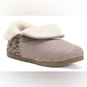 NEW! ROCKPORT Women's truTECH Veda Warm Slipper Boot Bootie, Light Grey 7 M